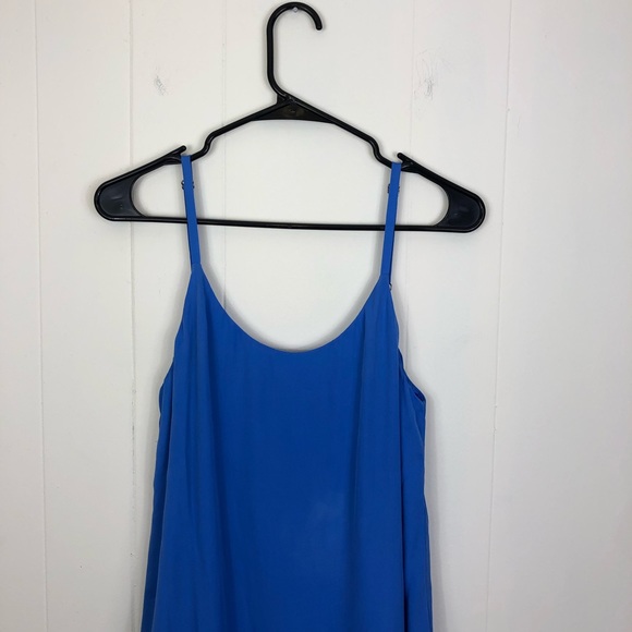 Alice + Olivia Anika Layered Asymmetrical Silk Hem Tank Dress Sz M - Picture 3 of 15